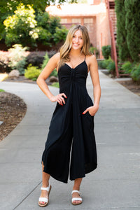 Front Ruched Woven Round Hem Jumper