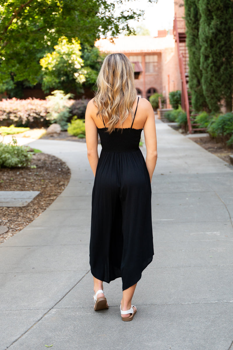 Front Ruched Woven Round Hem Jumper