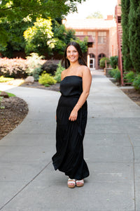 Tiered Tube Maxi Dress W/ Waist Tie