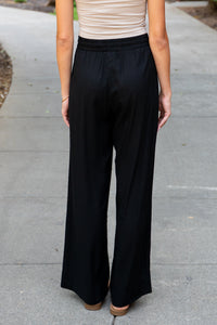 Coastline Drawstring Wide Leg Linen Pants