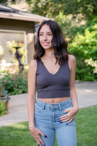 V-Neck Sleeveless Top