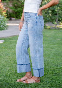 Lana Crop Cuffed High Rise Ultra Wide Leg Crop