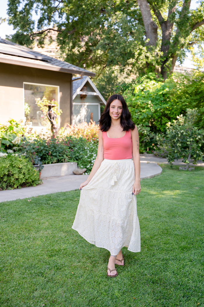 Cowboy Songs Eyelet Maxi Skirt