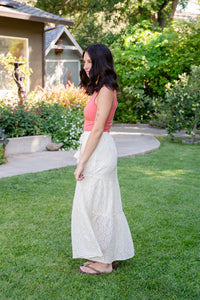 Cowboy Songs Eyelet Maxi Skirt
