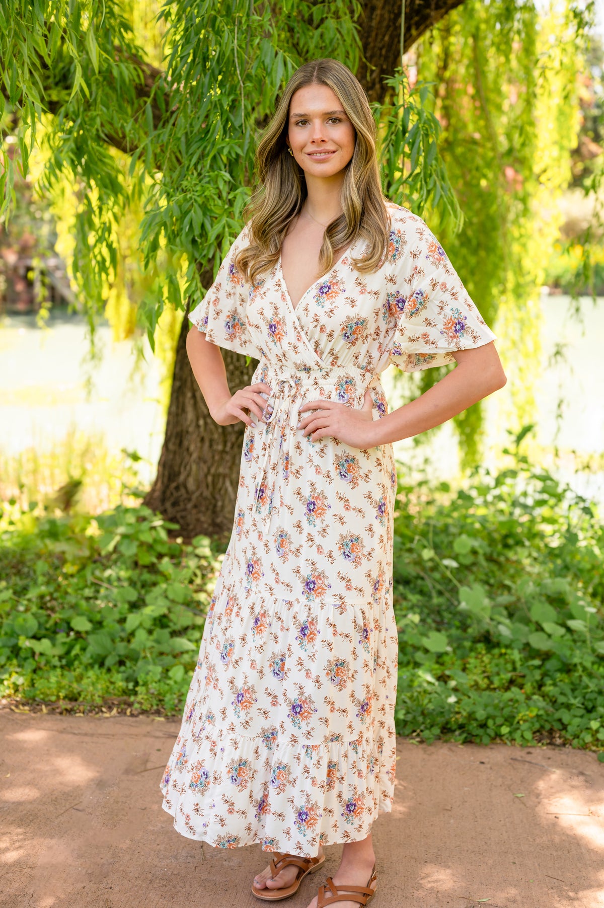 mid sleeve maxi dress Sun Protection Maxi Dress
