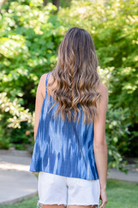 Watercolor V-Neck Woven Cami