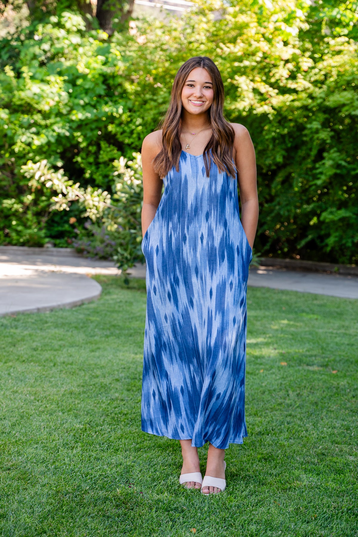 Indigo Drift Maxi Dress