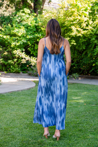 Indigo Drift Maxi Dress