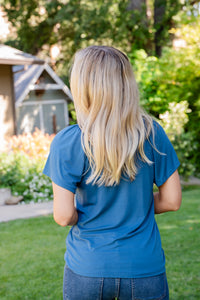 Flutter Sleeve V-Neck Knit Top