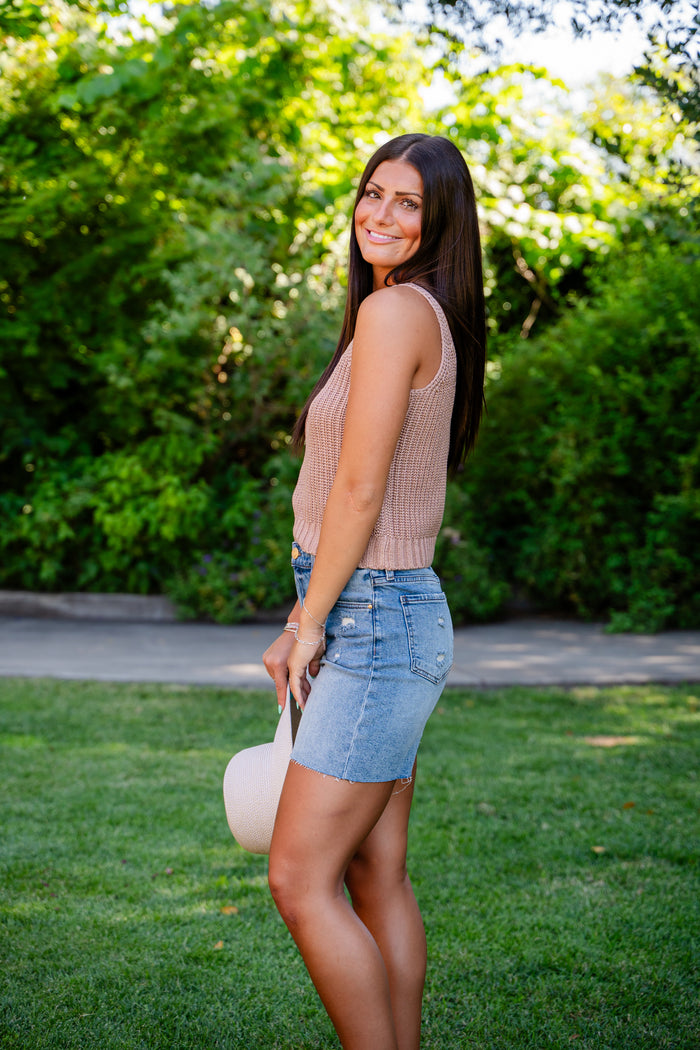 Sunspun Knit V-Neck Tank