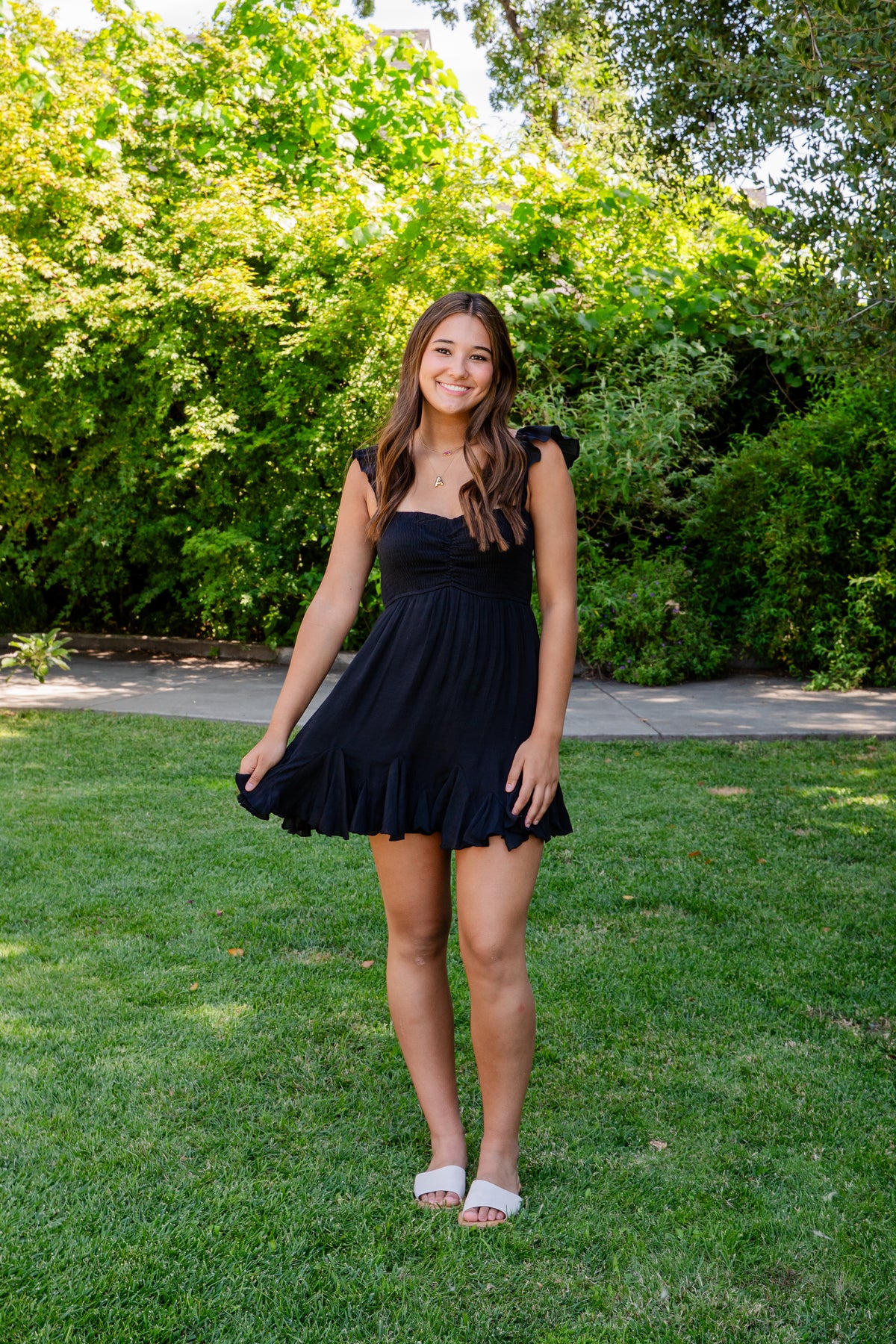 Tube Ruffle Detailing Mini Dress