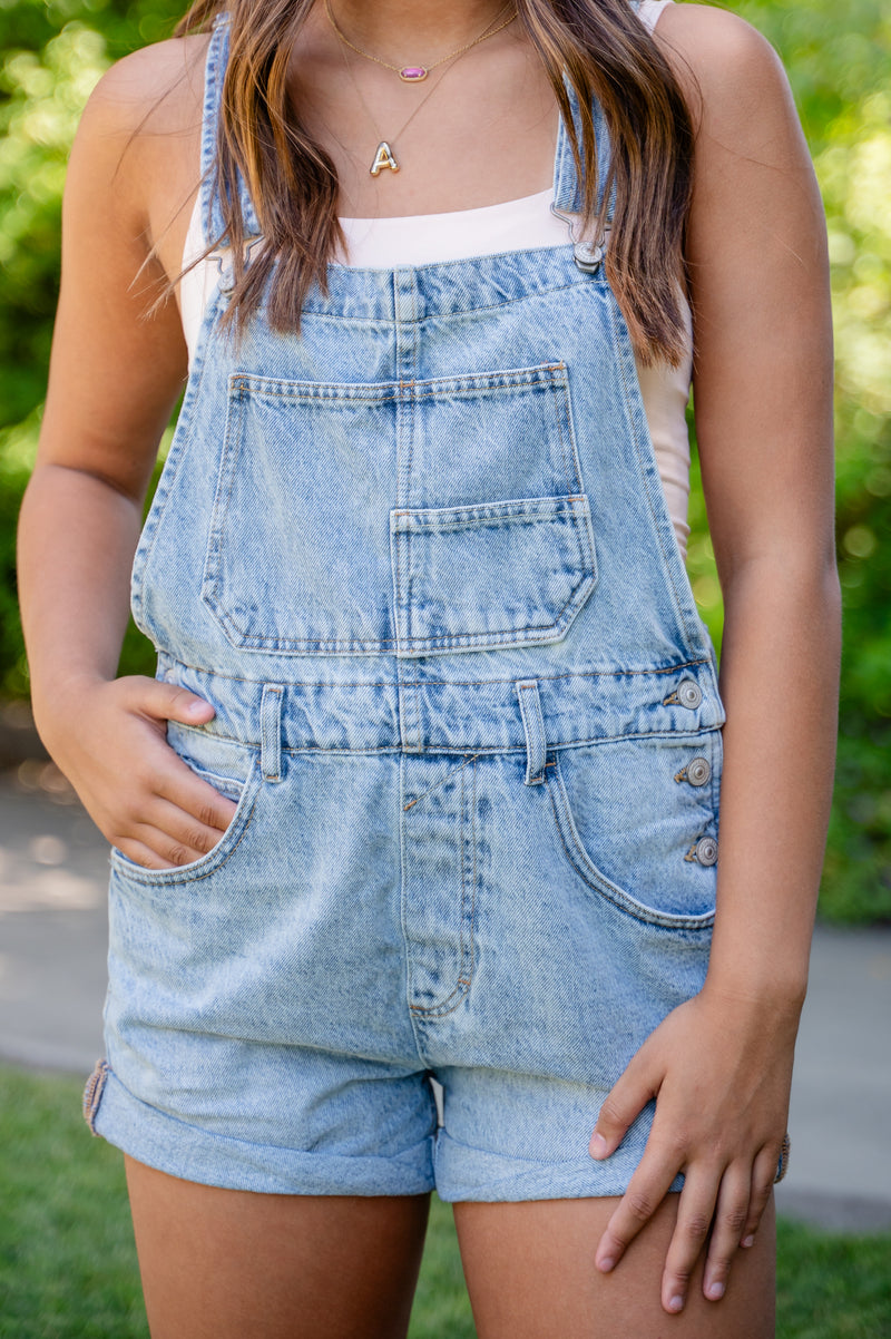 Free People Overall Shorts