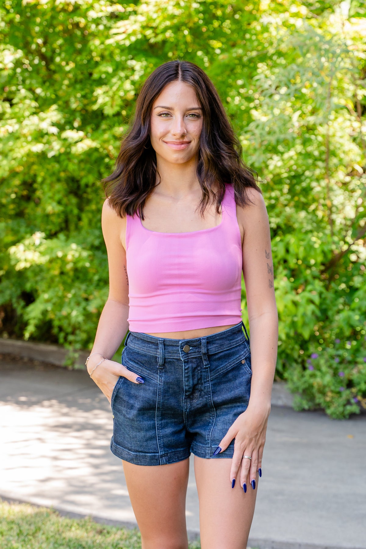 Clean Line Square Neck Top