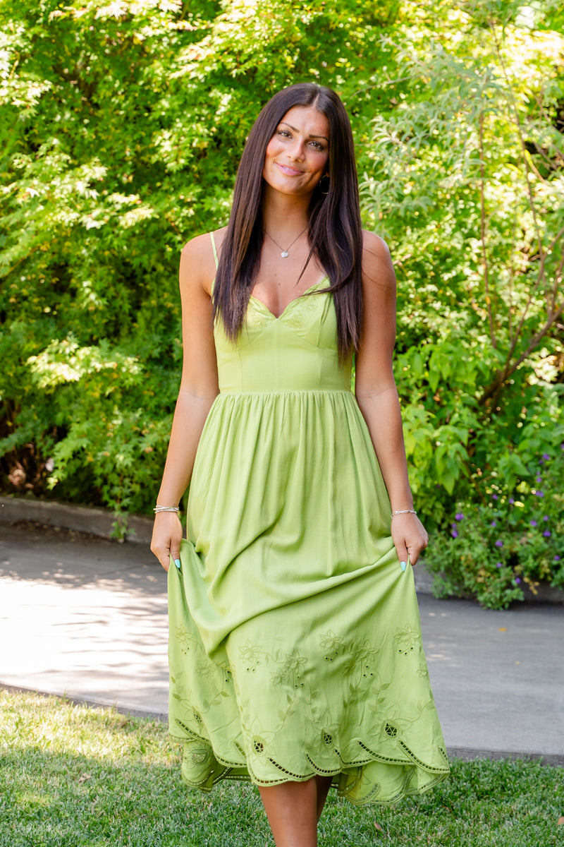 Kaidi Embroidered Midi Dress