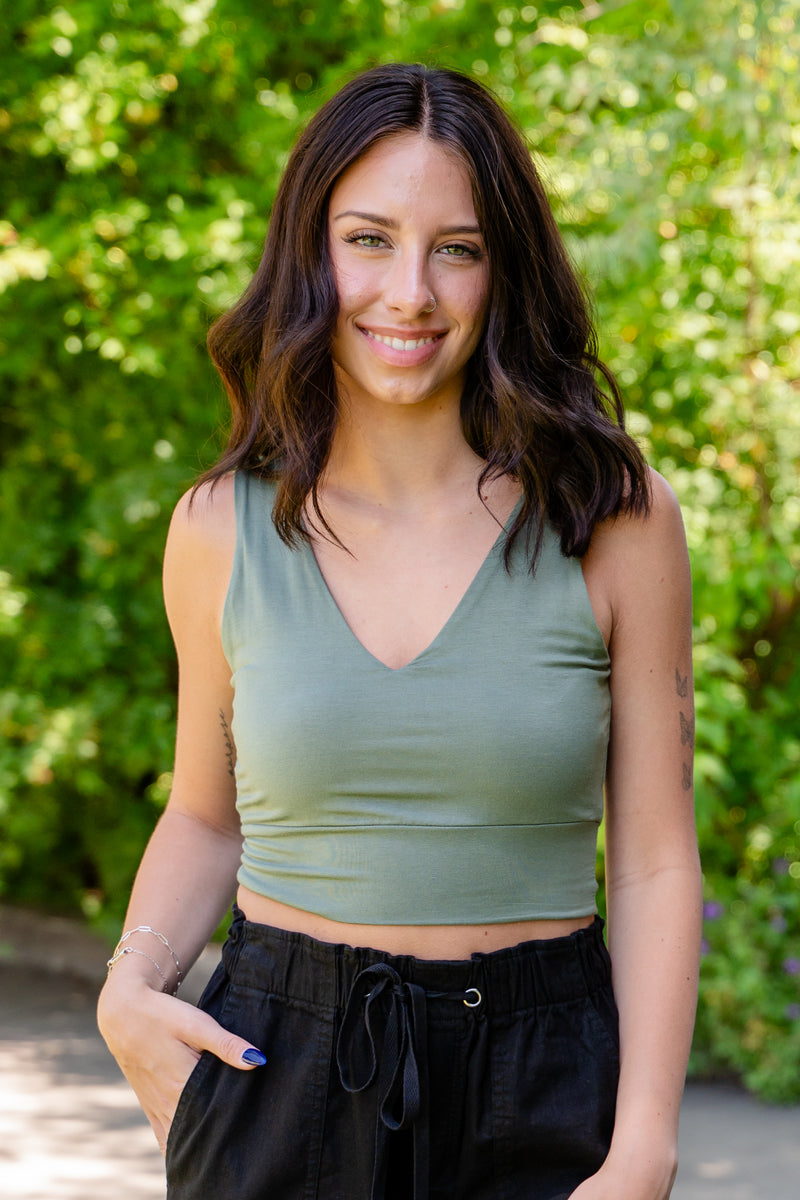 V-Neck Sleeveless Top