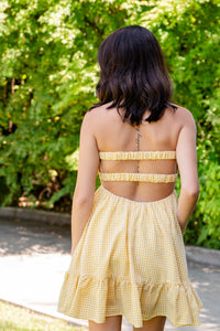 Picnic Strapless Open Back Romper