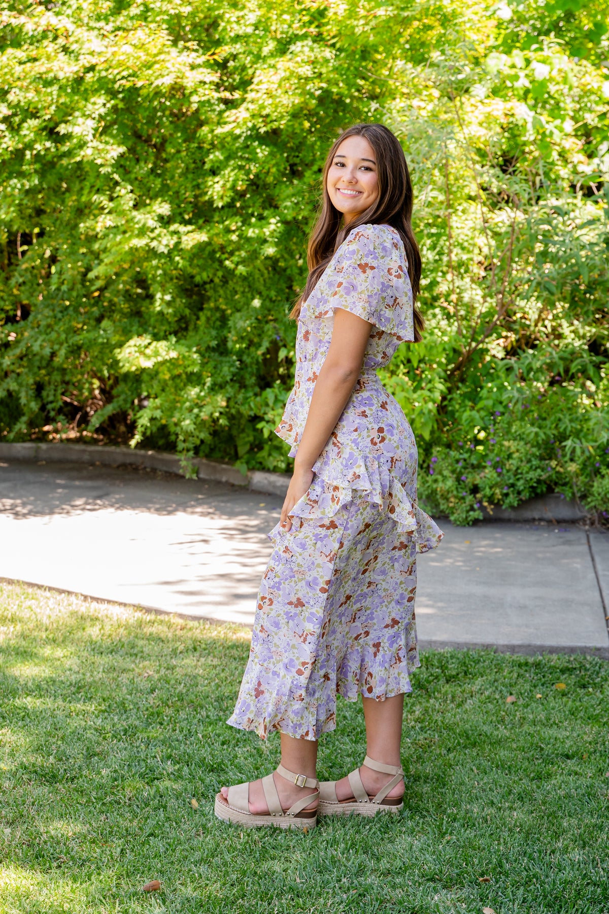 Ruffle Sweet Floral Tiered Maxi Dress