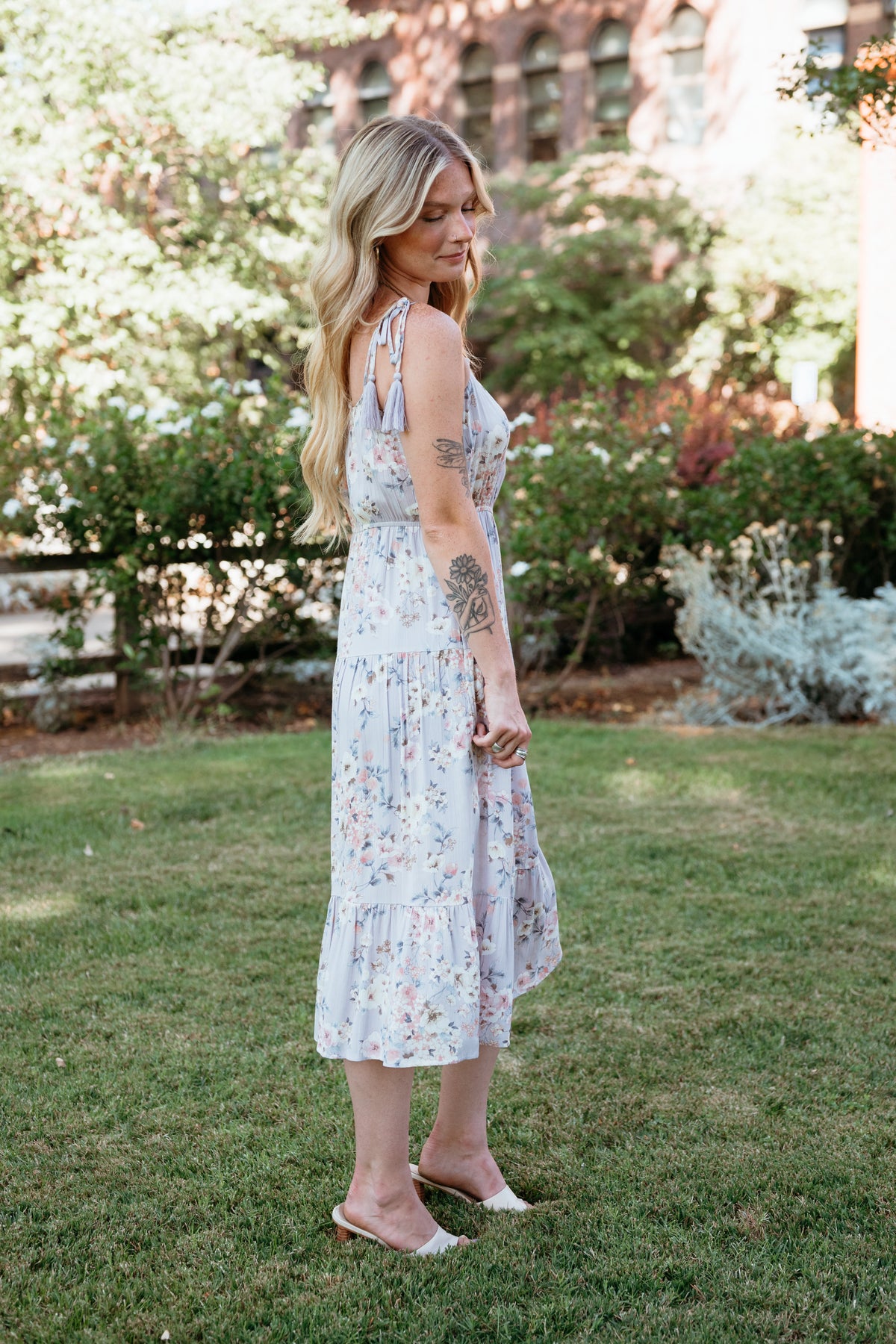cami midi dress Plus Size Giraffe Print 55% Linen Gingham Knot Front Cami Midi