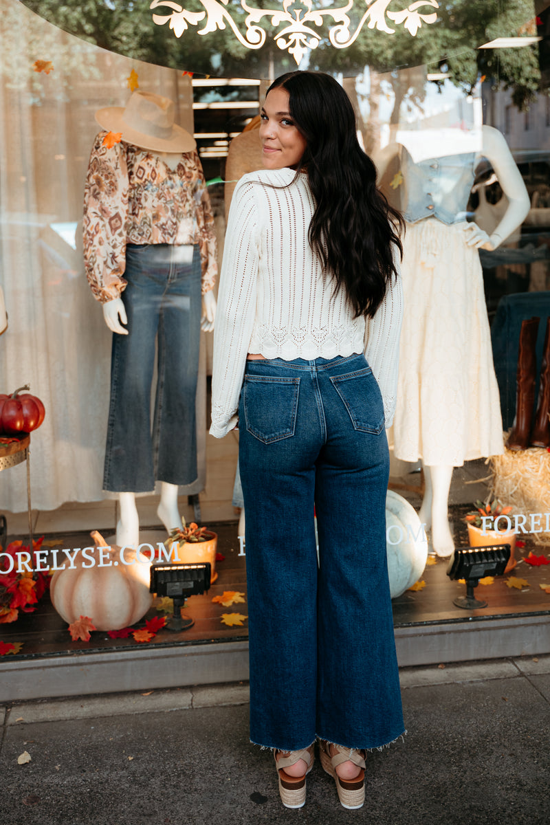 Lana Crop High Rise Ultra Wide Leg