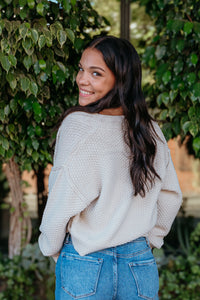 Lila Button Front Oversized Cropped Cardi