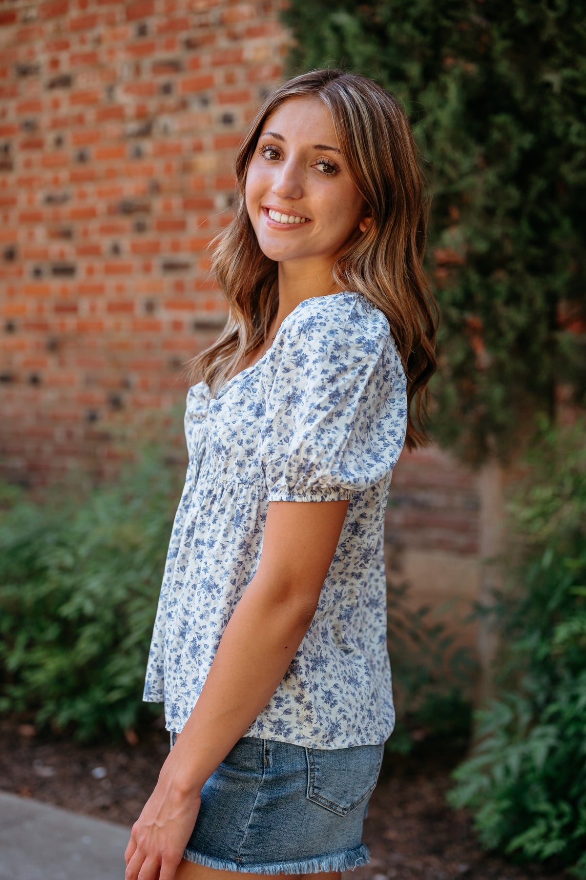 Flowy Blouse W/ Chest Ruching