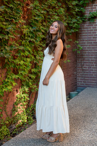 Golden Hour Strapless Tiered Maxi Dress