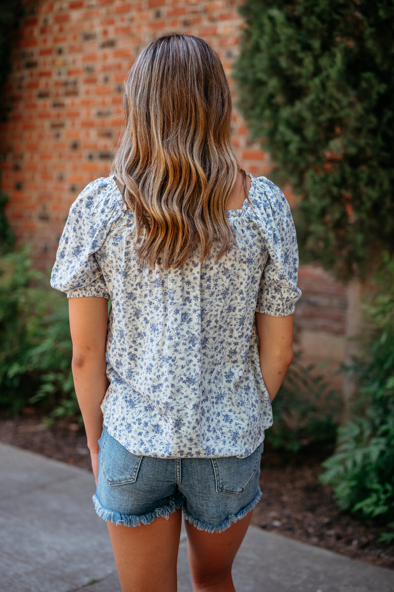 Flowy Blouse W/ Chest Ruching