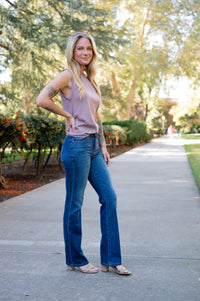 Elle Mid Rise Slim Bootcut