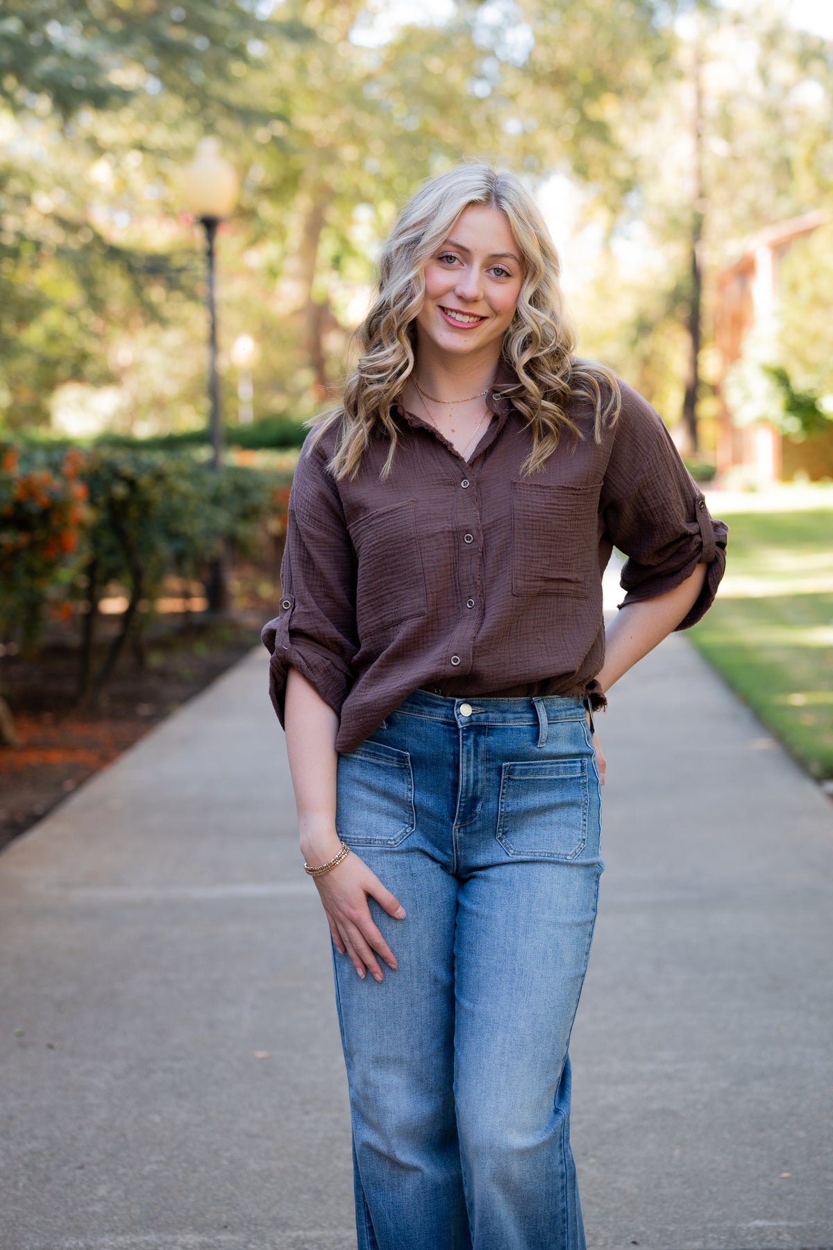 Roll Up Sleeve Edge Cut Detail Oversized Shirt For Elyse Roll Up Sleeve Edge Cut Detail Oversized Shirt For Elyse