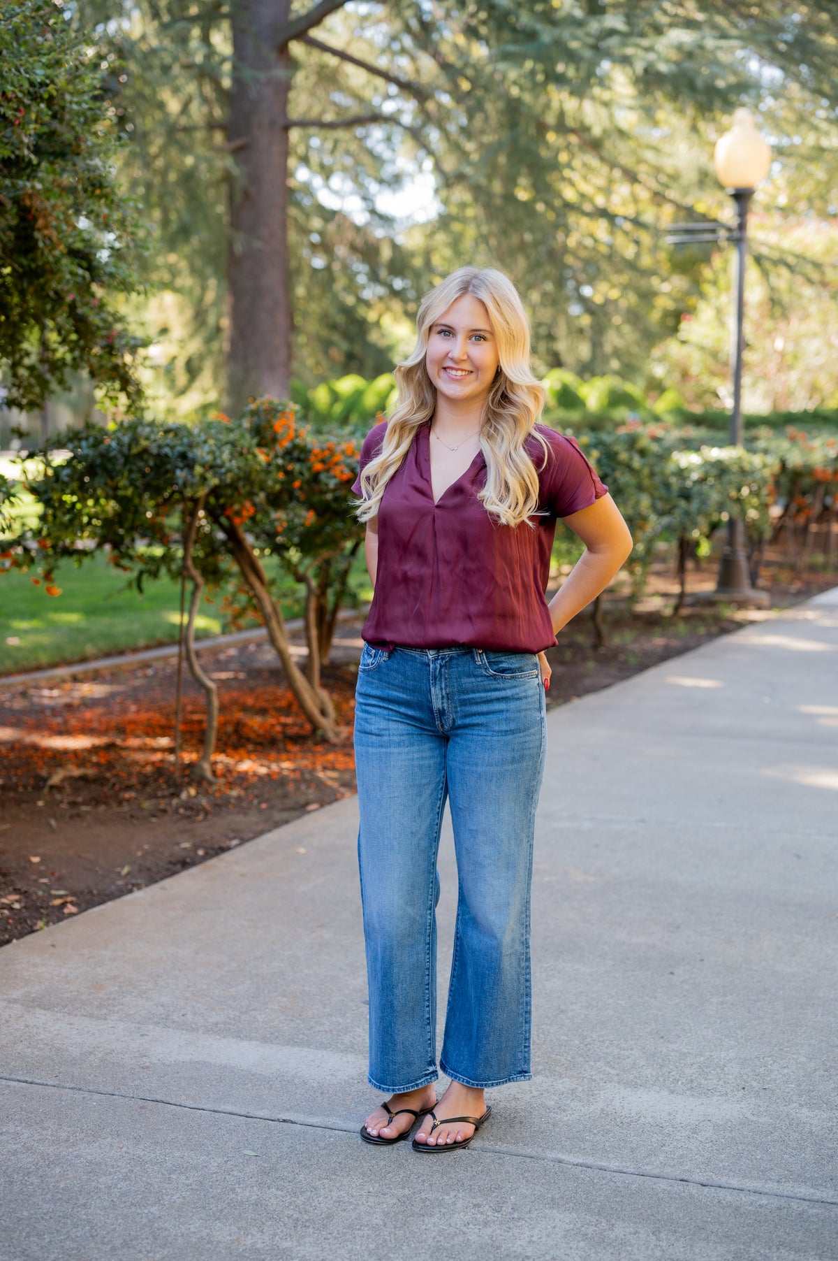 V-Neck Satin Top