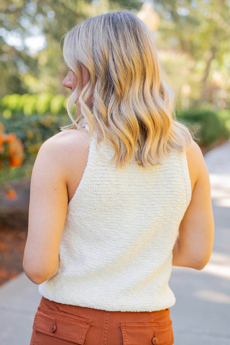 Knit Turtle Neck Tank