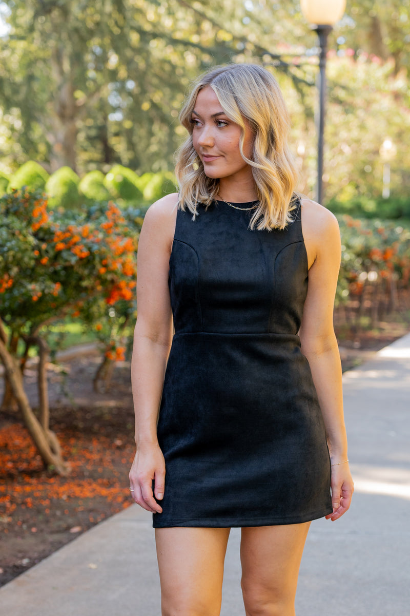 Meet Me in Tuscany Faux Suede Mini Dress Meet Me in Tuscany Faux Suede Mini Dress