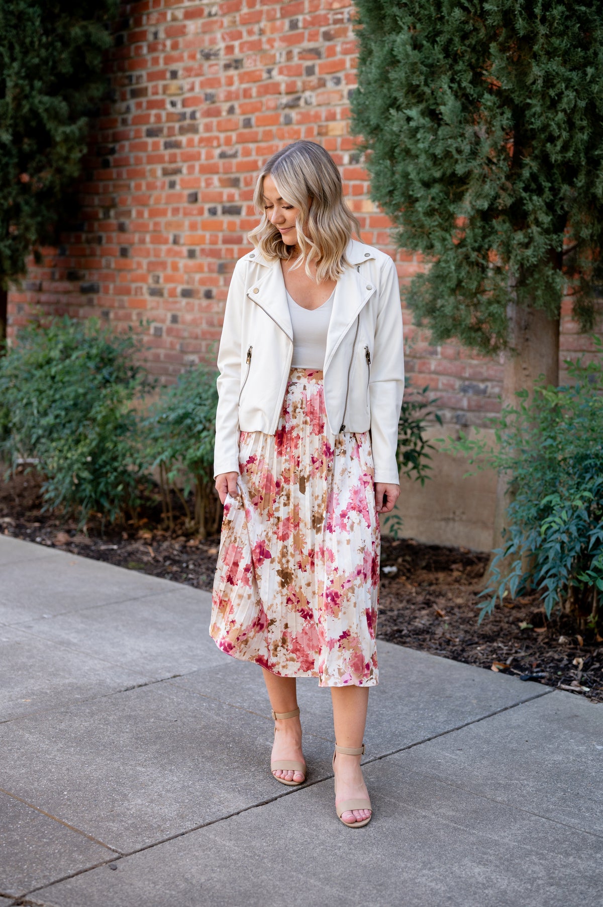 Fun Floral Pleated Skirt