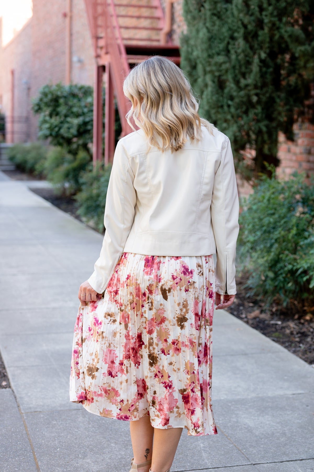 Fun Floral Pleated Skirt