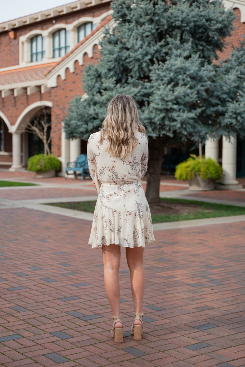 Blossom Whisper Long Sleeve Mini Dress