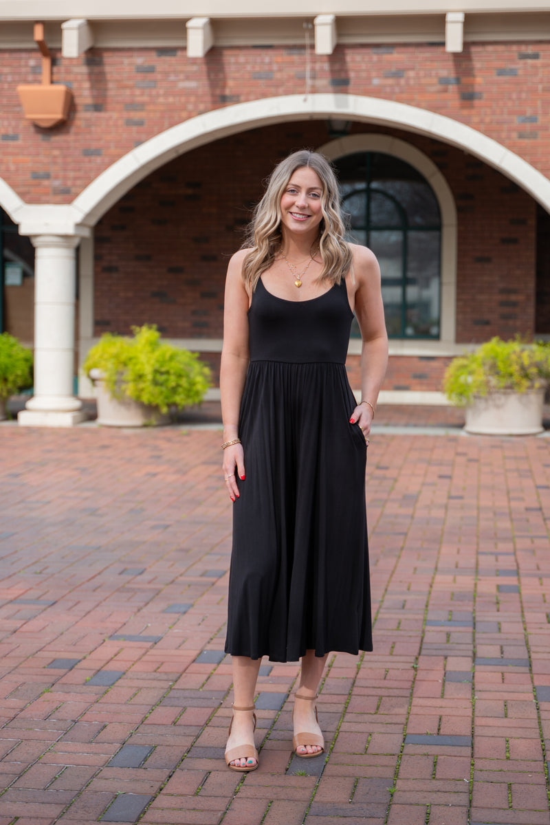 Spaghetti Strap Flare Fit Jumpsuit