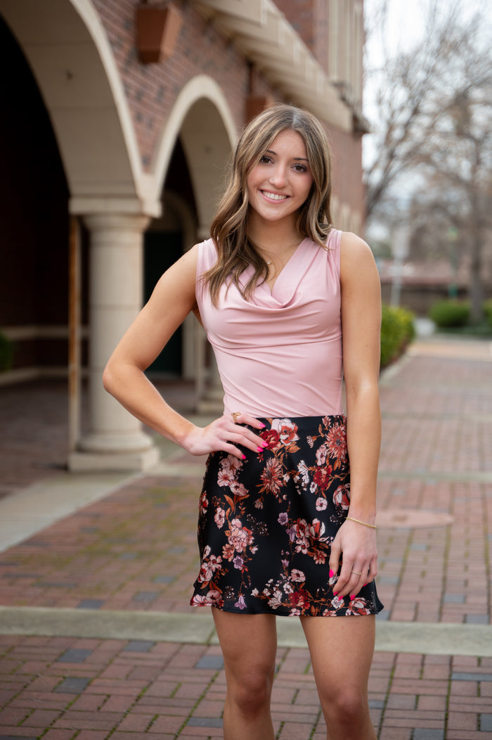 Wild Floral A-Line Mini Skirt