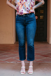 Mid Rise Hannah Upland Cropped Flare W/ Clean Hem