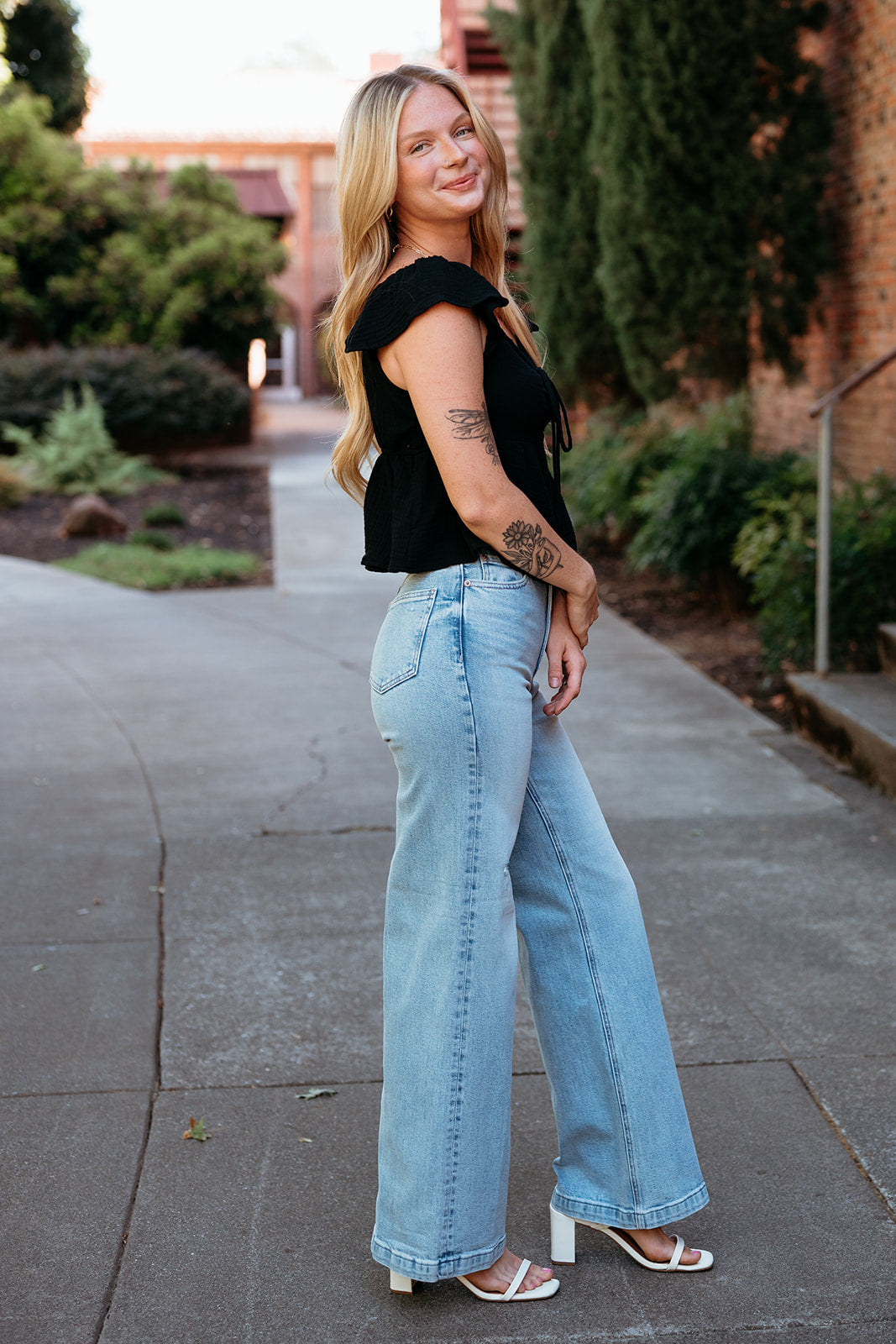 High Waisted Loose Leg Selena Denim