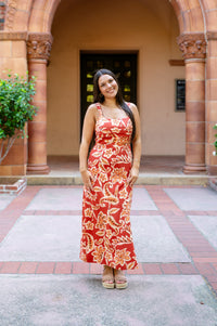Terra Di Siena Maxi Dress W/Side Slit