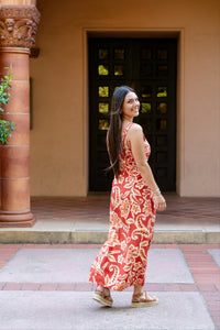 Terra Di Siena Maxi Dress W/Side Slit