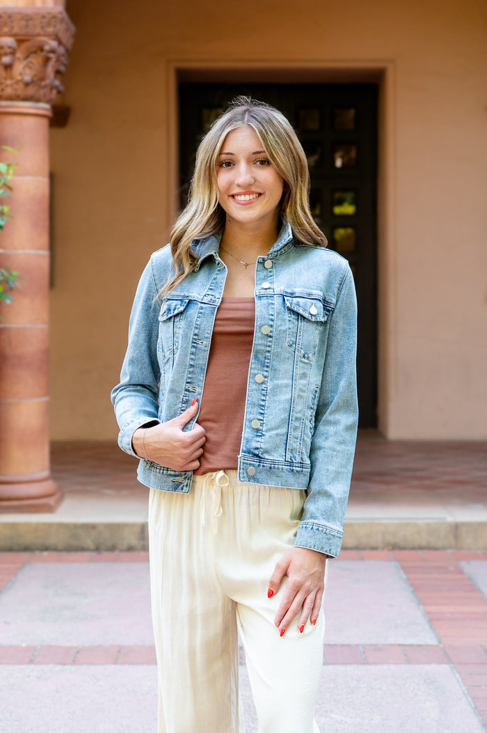 Classic Acid Wash Denim Jean Jacket
