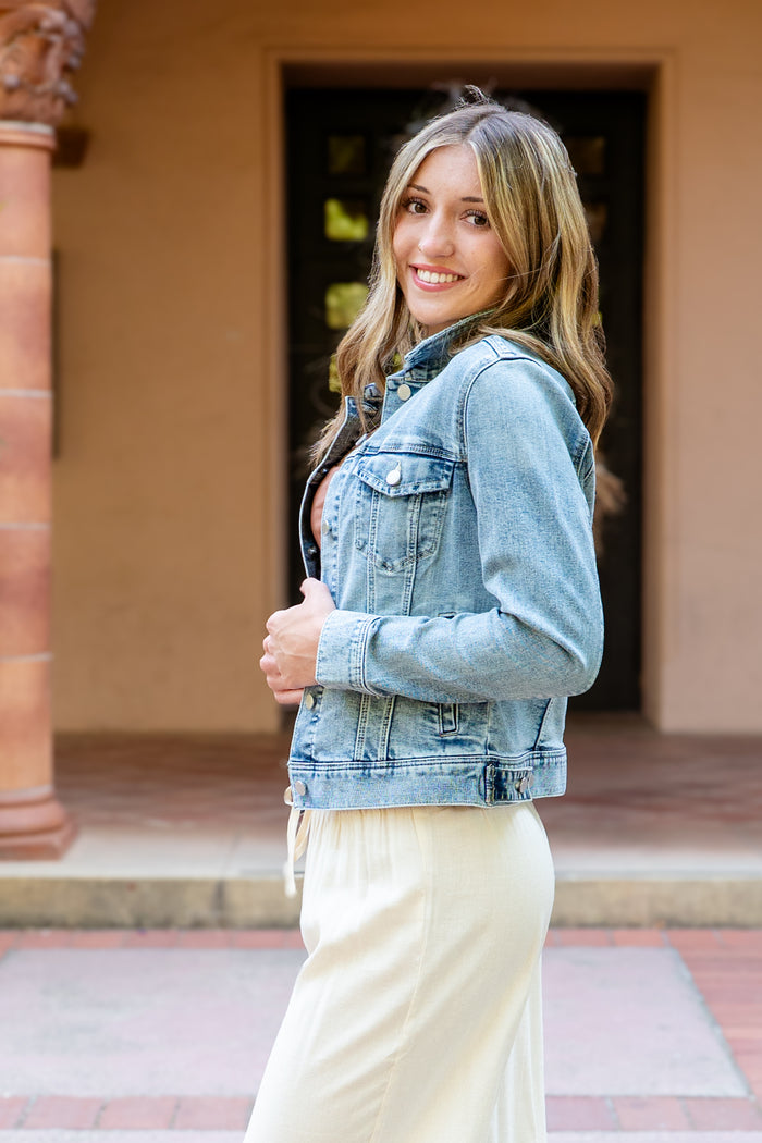 Classic Acid Wash Denim Jean Jacket