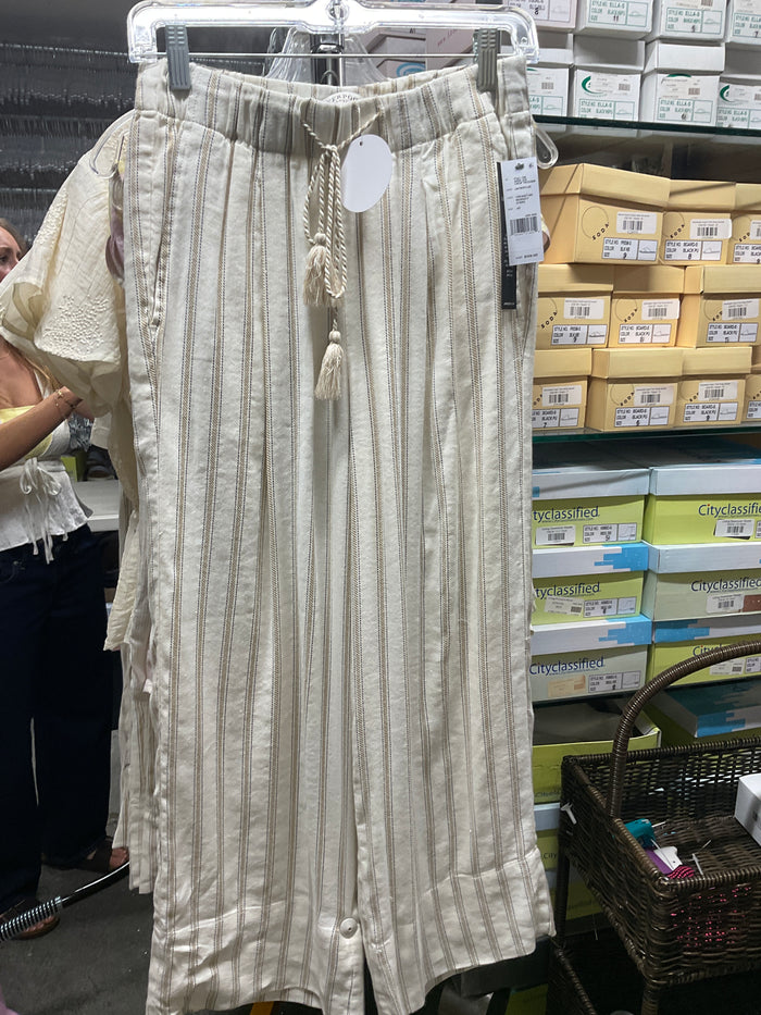 Malibu Morning Stripe Drawstring Wide Leg Pants