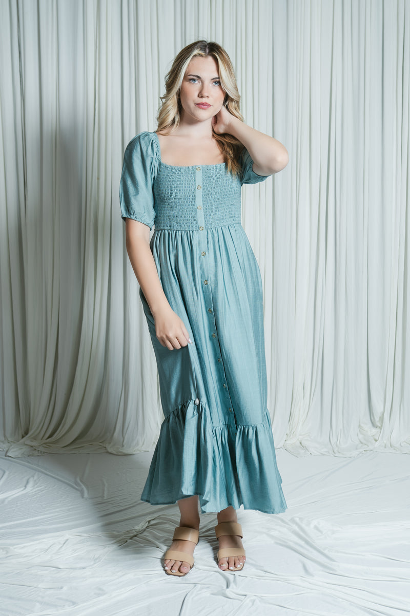 The Isla Button Maxi Dress