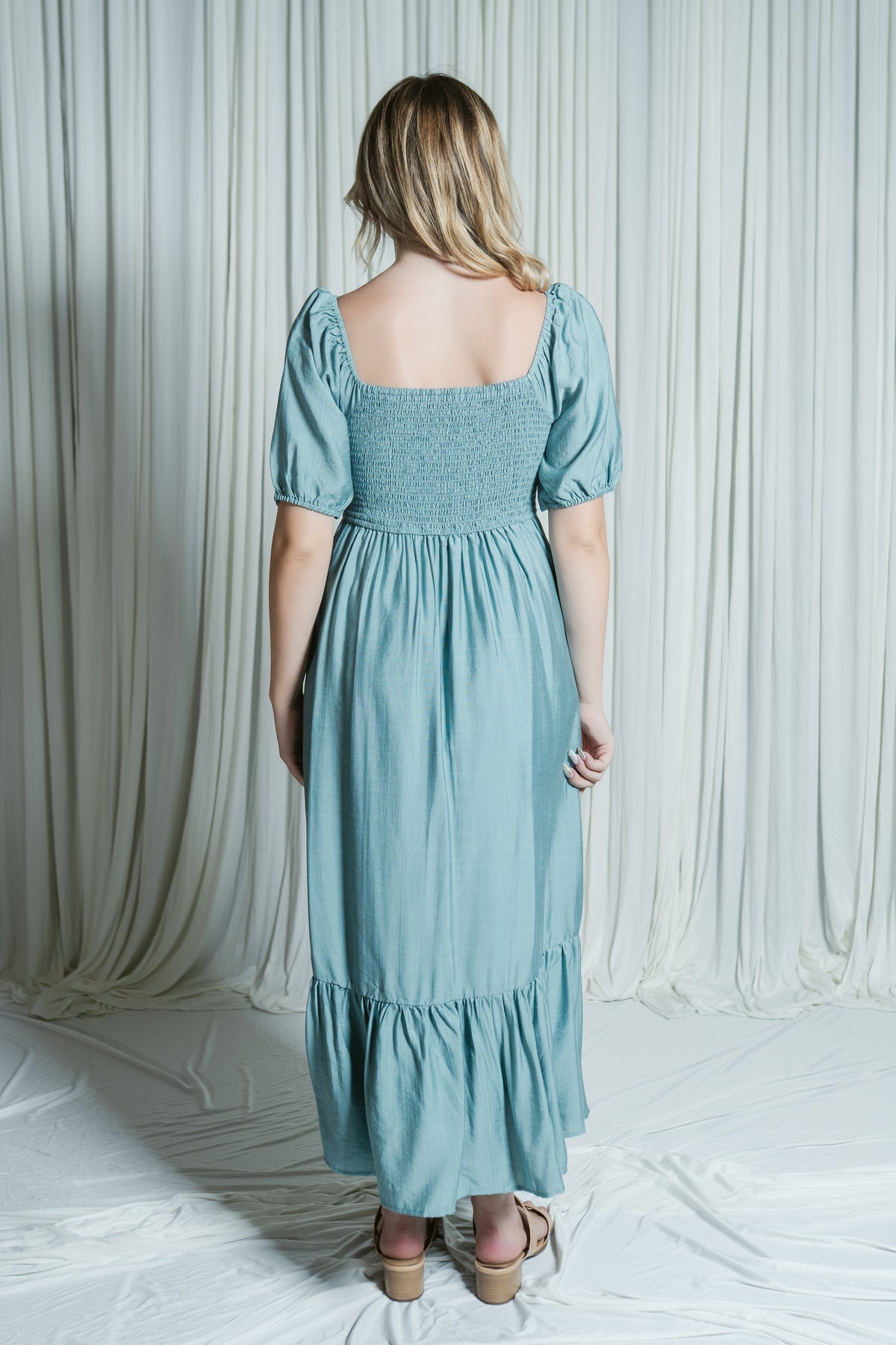 The Isla Button Maxi Dress