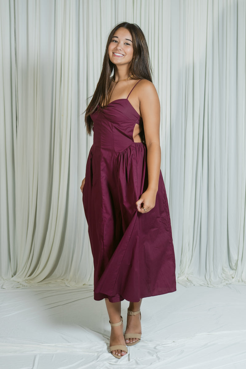 wine midi dress & Wishes Sweetheart Twist – For Elyse pm_fds Color:Wine Mix this midi dress works Women's Faux Leather Pants