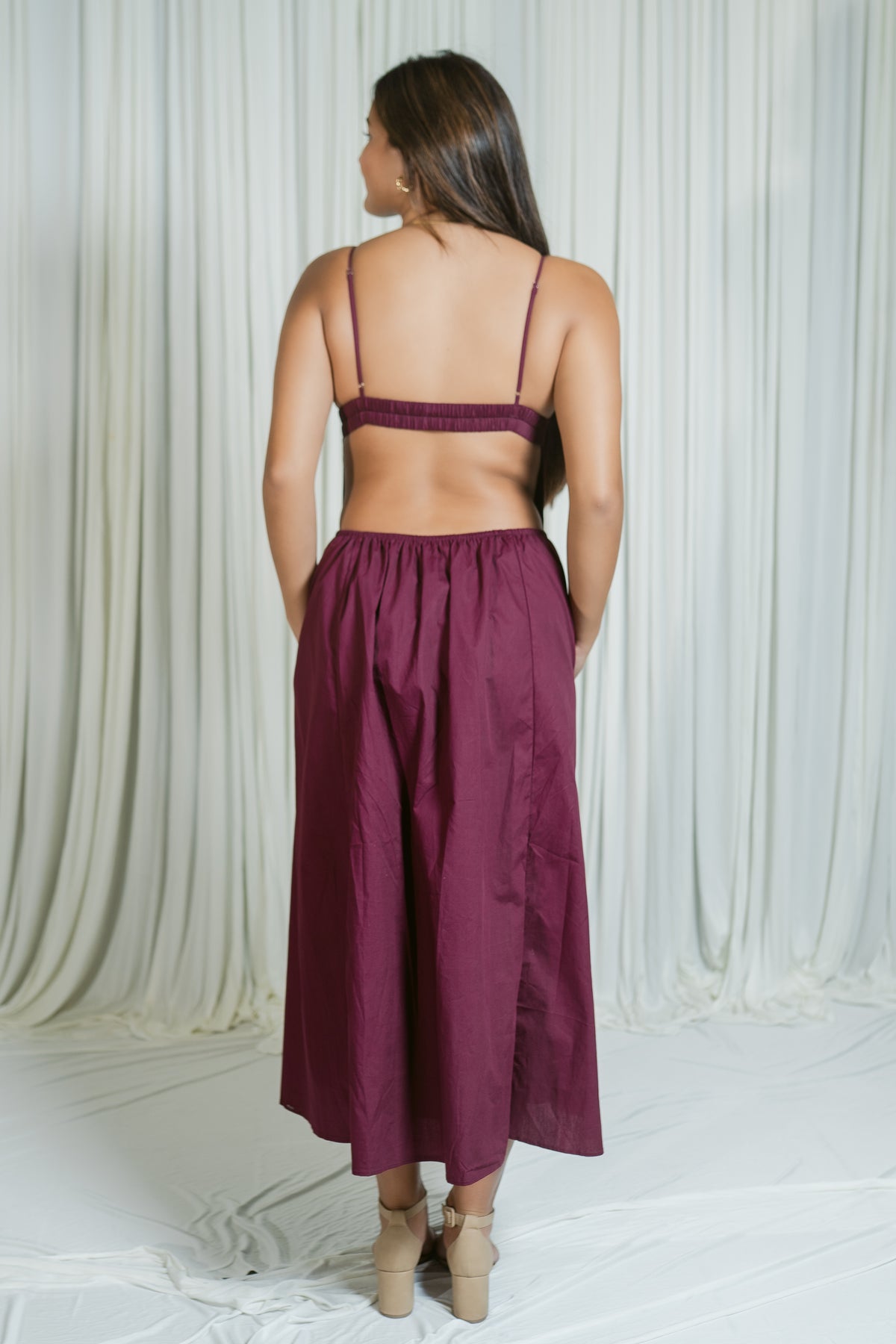 Wine & Wishes Sweetheart Twist Midi Dress