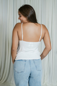 Lemony Cotton Jersey Trim Cami Top