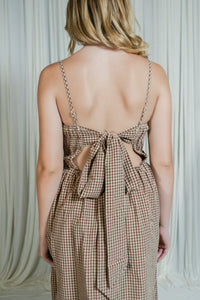 Mayren's Gingham Smocked Midi Dress